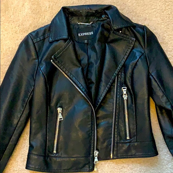Express XS cropped leather jacket - Picture 2 of 4